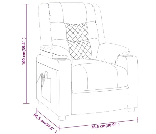 Massaažitool, Pruun, Kunstnahk