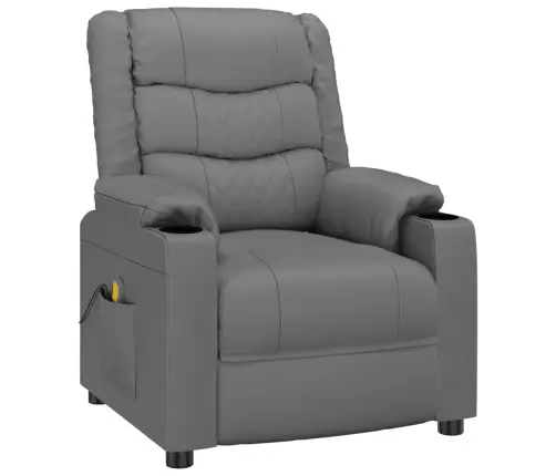 Masāžas Krēsls, Pelēka Mākslīgā Āda Vidaxl