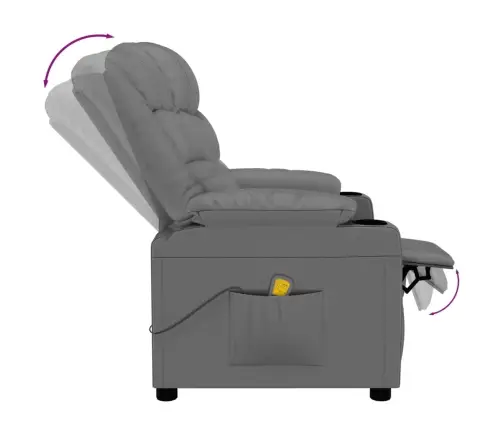 Masāžas Krēsls, Pelēka Mākslīgā Āda Vidaxl