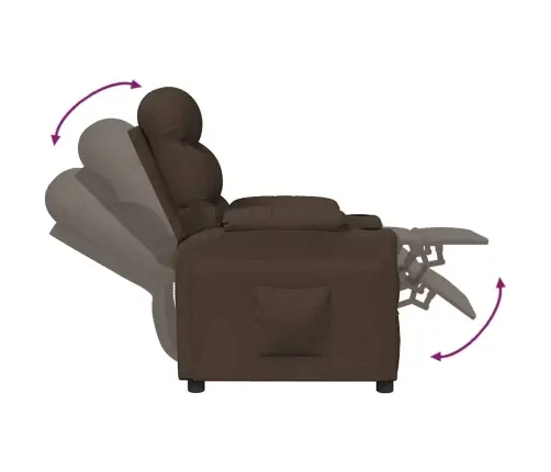 Atlošiamas Krėslas, Tamsiai Rudas, Audinys