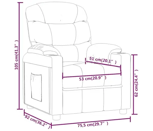 Atlošiamas Krėslas, Tamsiai Rudas, Audinys