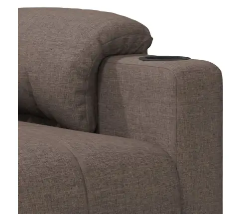 Atpūtas Krēsls, Atgāžams, Pelēkbrūns Audums Vidaxl