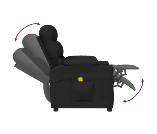 Masažinis Krėslas, Juodos Spalvos, Audinys