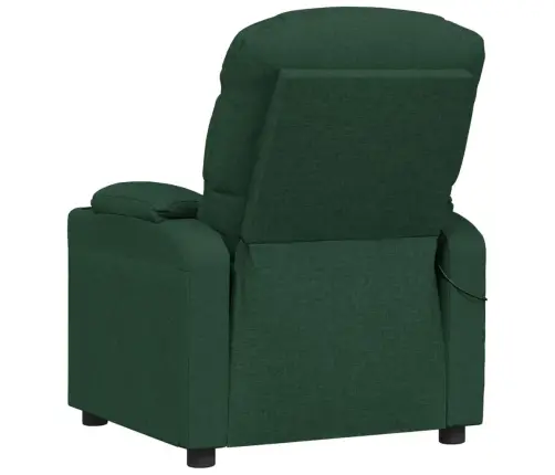 Masāžas Krēsls, Tumši Zaļš Audums Vidaxl