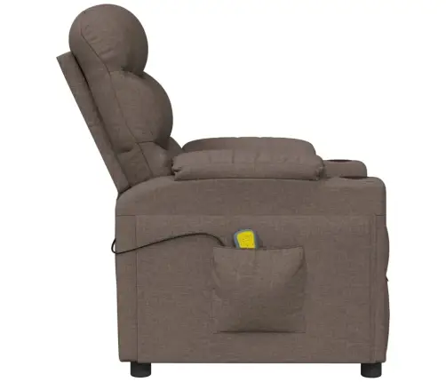 Masāžas Krēsls, Pelēkbrūns Audums Vidaxl