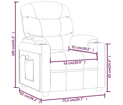 Masāžas Krēsls, Pelēkbrūns Audums Vidaxl