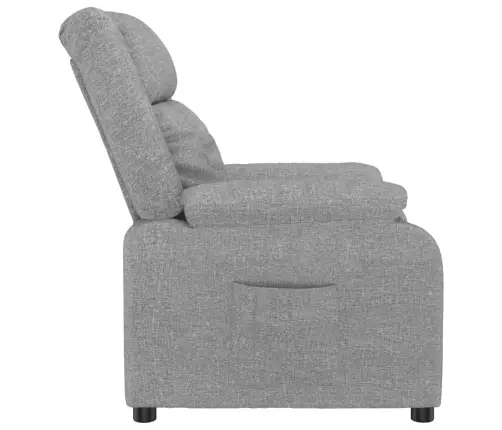 Atlošiamas Krėslas, Šviesiai Pilkos Spalvos, Audinys