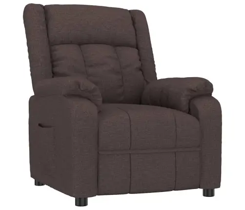 Atzveltnes Krēsls Tumši Brūna 82 X 93 X 96 Cm Audums Vidaxl