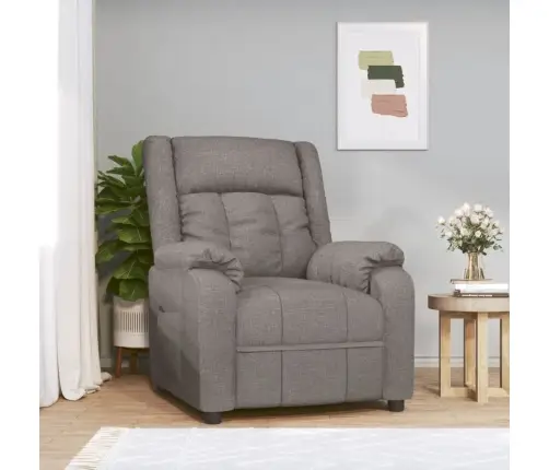 Atpūtas Krēsls, Atgāžams, Pelēkbrūns Audums Vidaxl
