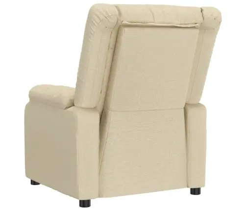 Atpūtas Krēsls, Atgāžams, Krēmkrāsas Audums Vidaxl