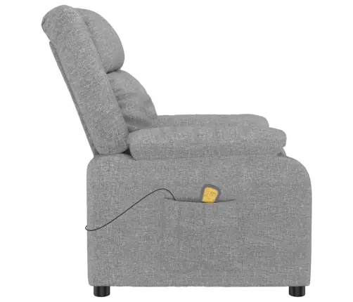 Masāžas Krēsls, Gaiši Pelēks Audums Vidaxl