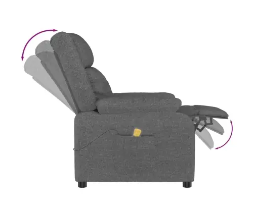 Masāžas Krēsls, Tumši Pelēks Audums Vidaxl