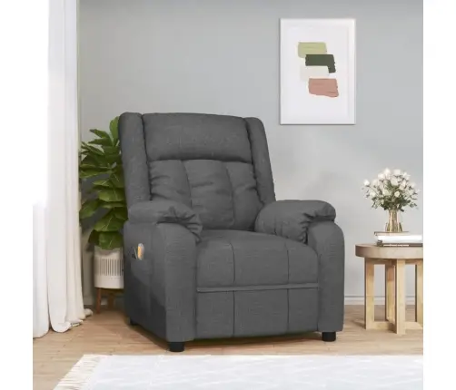 Masāžas Krēsls, Tumši Pelēks Audums Vidaxl