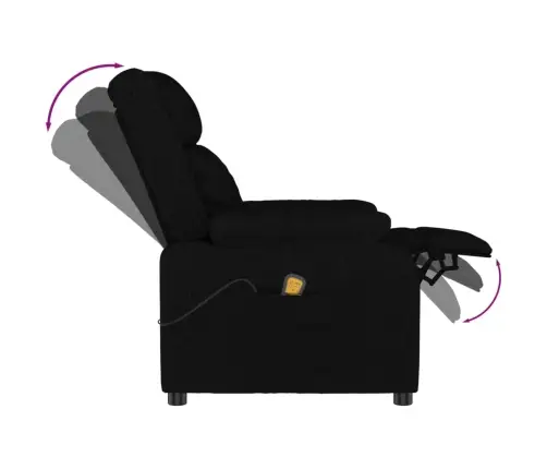 Masāžas Krēsls, Melns Audums Vidaxl