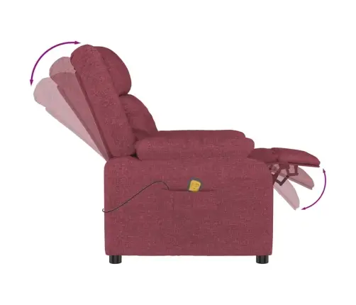 Masāžas Krēsls, Vīnsarkans Audums Vidaxl