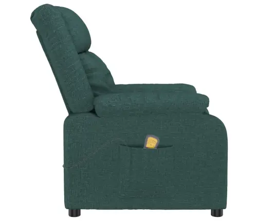 Masāžas Krēsls, Tumši Zaļš Audums Vidaxl