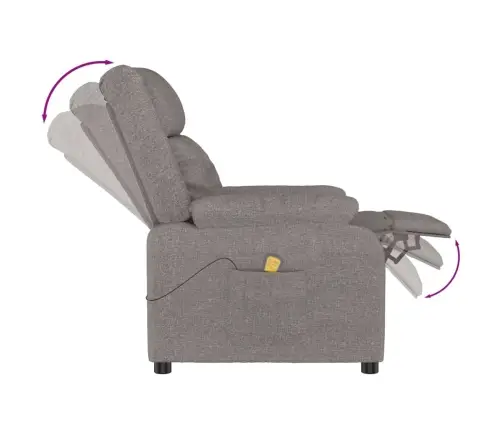 Masažinis Krėslas, Taupe Spalvos, Audinys