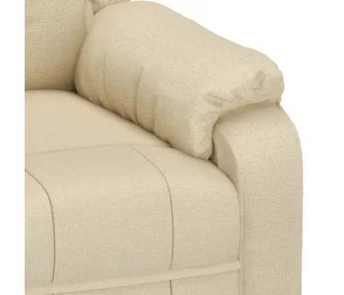 Masāžas Krēsls, Krēmkrāsas Audums Vidaxl