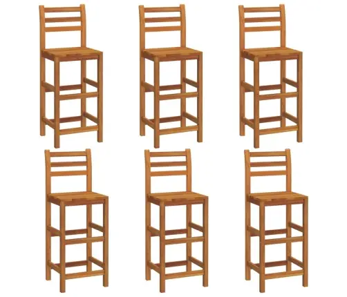 Bāra Krēsli, 6 Gab., Akācijas Masīvkoks Vidaxl