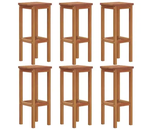 Bāra Krēsli 6 Gab., Akācijas Masīvkoks Vidaxl