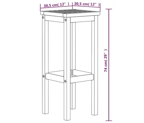 Bāra Krēsli, 8 Gab., Akācijas Masīvkoks Vidaxl