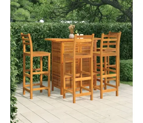 5-Daļīgs Dārza Bāra Mēbeļu Komplekts, Akācijas Masīvkoks Vidaxl