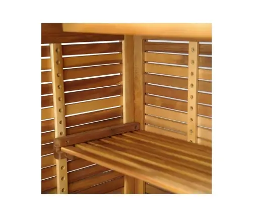 Sodo Baro Baldų Komplektas, 5 Dalių, Akacijos Medienos Masyvas