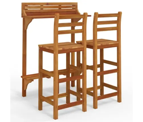 3-Osaline Rõdu Baarikomplekt, Akaatsiapuit