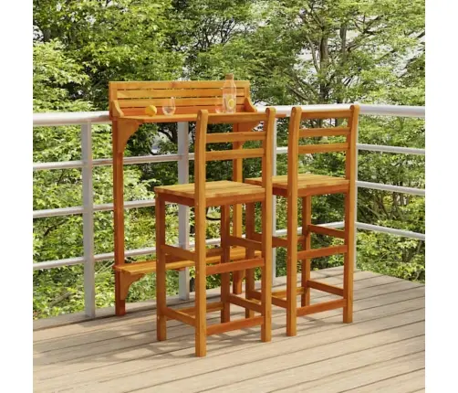 3-Osaline Rõdu Baarikomplekt, Akaatsiapuit