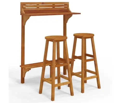 3-Osaline Rõdu Baarikomplekt, Akaatsiapuit