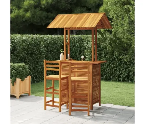 3-Daļīgs Dārza Bāra Mēbeļu Komplekts, Akācijas Masīvkoks Vidaxl