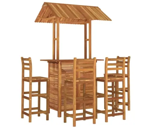 5-Daļīgs Dārza Bāra Mēbeļu Komplekts, Akācijas Masīvkoks Vidaxl