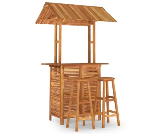 3-Daļīgs Dārza Bāra Mēbeļu Komplekts, Akācijas Masīvkoks Vidaxl