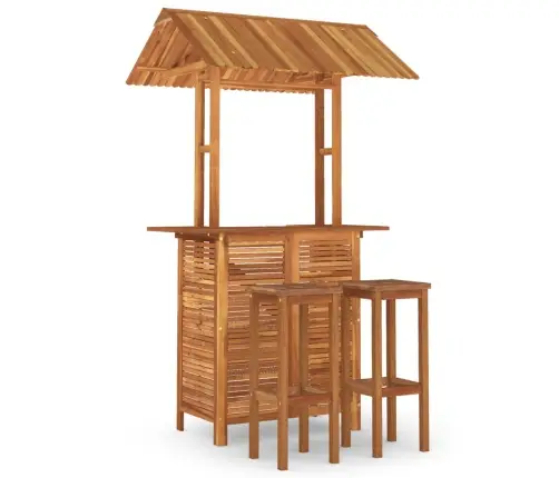 3-Daļīgs Dārza Bāra Mēbeļu Komplekts, Akācijas Masīvkoks Vidaxl