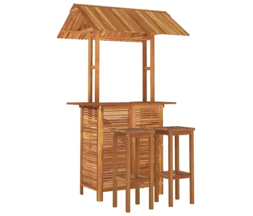 3-Daļīgs Dārza Bāra Mēbeļu Komplekts, Akācijas Masīvkoks Vidaxl