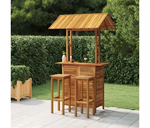 3-Daļīgs Dārza Bāra Mēbeļu Komplekts, Akācijas Masīvkoks Vidaxl