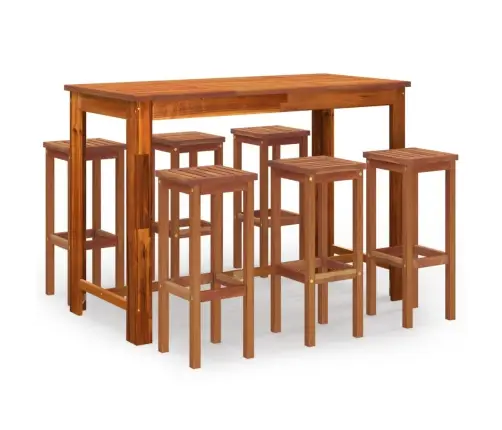 7-Osaline Aia Baarikomplekt Akaatsiapuit