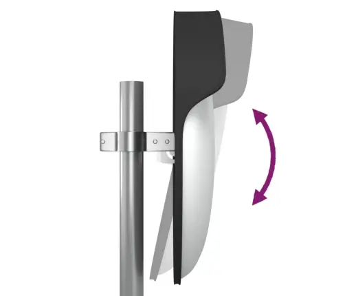 Kumer Õue Liikluspeegel Must Ø60 Cm Polükarbonaat