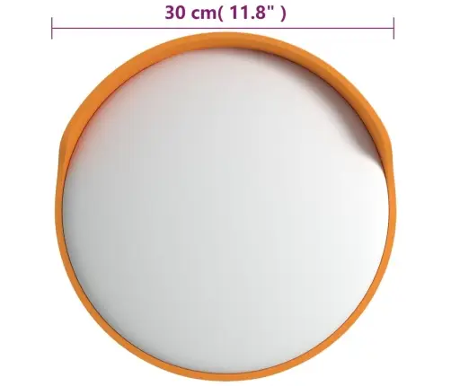 Satiksmes Spogulis, Izliekts, Oranžs, Ø30 Cm, Polikarbonāts Vidaxl