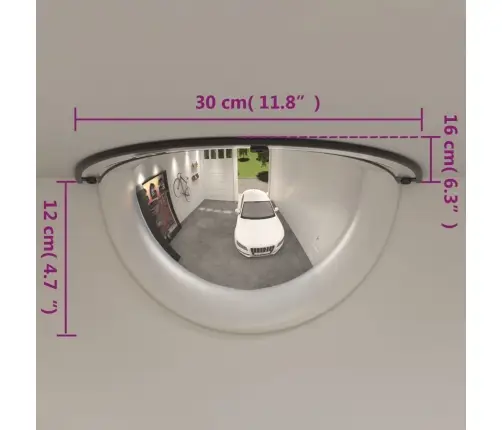 Satiksmes Spoguļi, 2 Gab., Sfēriska Kupolveida, Ø30 Cm, Akrils Vidaxl