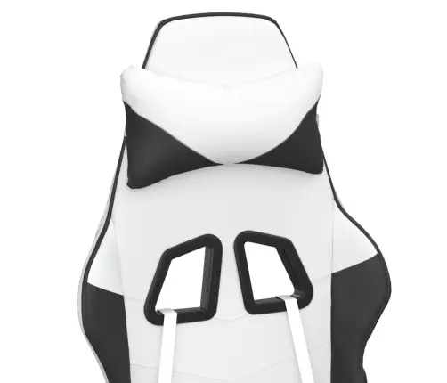 Masažinė Žaidimų Kėdė, Baltos Ir Juodos Spalvos, Dirbtinė Oda