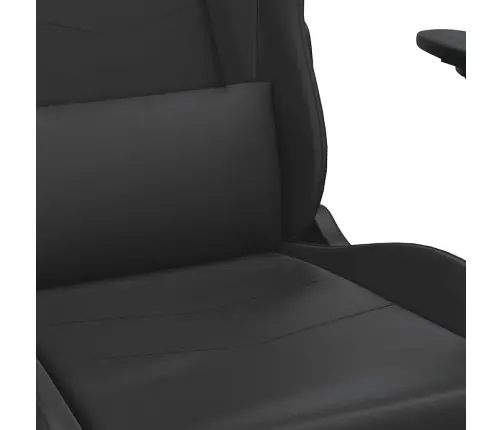 Masāžas Datorspēļu Krēsls Ar Kāju Balstu, Melna Mākslīgā Āda Vidaxl