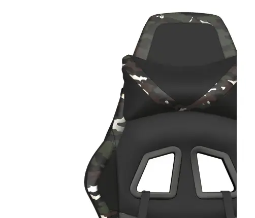 Masāžas Datorspēļu Krēsls, Melna Un Kamuflāžas Mākslīgā Āda Vidaxl