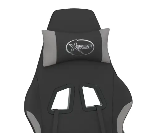 Masāžas Datorspēļu Krēsls, Melns Un Gaiši Pelēks Audums Vidaxl