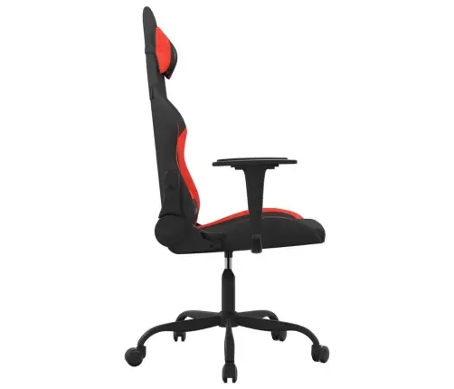 Masāžas Datorspēļu Krēsls, Melns Un Sarkans Audums Vidaxl
