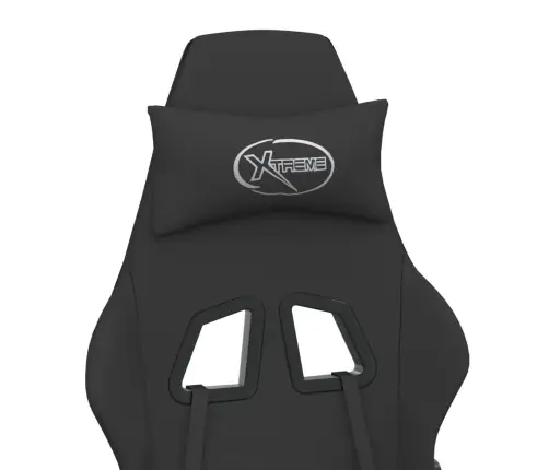 Masāžas Datorspēļu Krēsls Ar Kāju Balstu, Melns Audums Vidaxl