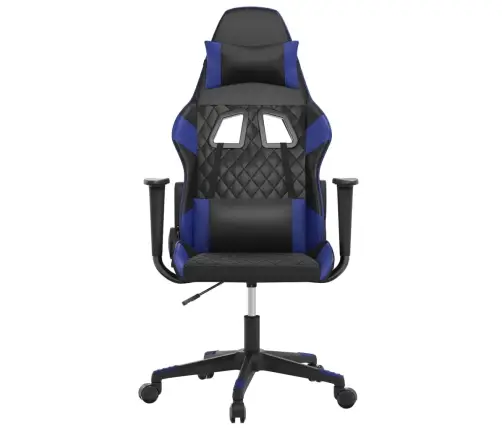Masāžas Datorspēļu Krēsls, Melna Un Zila Mākslīgā Āda Vidaxl