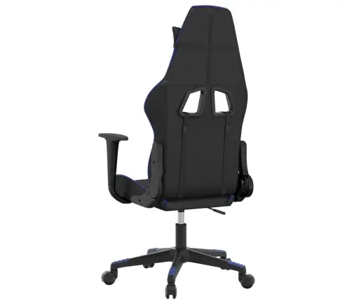 Masāžas Datorspēļu Krēsls, Melna Un Zila Mākslīgā Āda Vidaxl