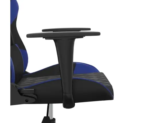 Masāžas Datorspēļu Krēsls, Melna Un Zila Mākslīgā Āda Vidaxl