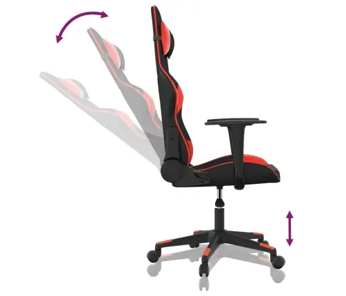 Masažinė Žaidimų Kėdė, Juodos Ir Raudonos Spalvos, Dirbtinė Oda